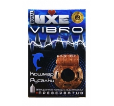 Виброкольцо Luxe Vibro Кошмар русалки+презерватив