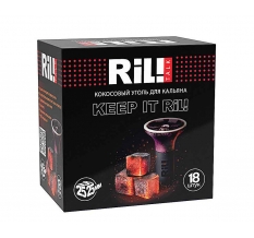 Уголь для кальяна RIL!TALK 250г по 18 шт (2,5*2,5*2,5)