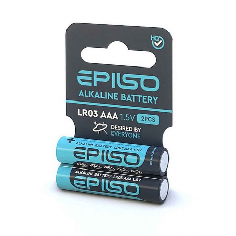 Батарейки EPILSO LR03/AAA shrink card 2шт 1*60*120